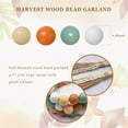 thumbnail image 4 of Fall Decorations Harvest Wood Bead Garland with Tassel, Home Farmhouse Tiered Tray Decor with Jute Rope Plaid Tassel, Rustic Fall Décor for Mantle Porch Door Shelf Orange White Rae Dunn Fall Beads, 4 of 5