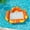 Orange, variant on Orange Shape Inflatable Pool Floating Bed Fruit Design Water Lounger with Headrest for Summer Pool Beach Party Relaxation