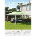 thumbnail image 5 of EcoSummer 13x13FT Pop Up Gazebo with Mosquito Netting, Waterproof Outdoor Canopy Tent for Patio, Backyard, Party, Wedding & Dining (Olive Green + Hemp Grey), 5 of 8