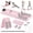 Pink, variant on MOALCOFER Foldable Pilates Reformer with Timer and Phone Mount, Multi Purpose Home Exercise Trainer,Purple