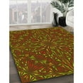 thumbnail image 3 of Ahgly Company Machine Washable Indoor Square Transitional Saffron Red Area Rugs, 3' Square, 3 of 7