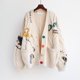 thumbnail image 4 of Suéter bordado de estilo perezoso de moda para mujer, chaqueta de suéter de punto suelta con diseño de letras de otoño e invierno a la moda, 4 of 5