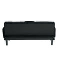thumbnail image 4 of Corduroy Sofa, Adjustable Sofa, Sleeper Sofa&nbsp;with 3-Position Backrest and Built-In Cup Holders, 3-Seater Modern Couch for Living Room and Bedroom, Black, 72.04 Inch, 4 of 6