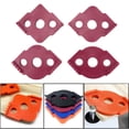 thumbnail image 2 of Dalazy 4x Coins Arrondis pour Routeur Jig Routage Bits de Routeur Modèles Rouges, 2 of 7