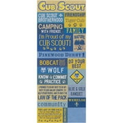 K & Company Boy Scouts Of America Embossed Stickers, Cub Scout Words
