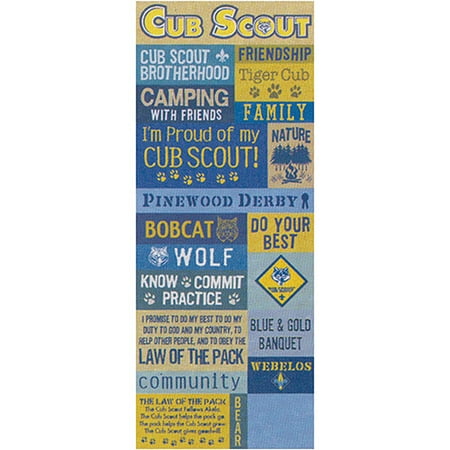 K & Company Boy Scouts Of America Embossed Stickers, Cub Scout Words
