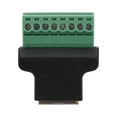 thumbnail image 1 of Screw Terminal Block Adapter, DVR Ethernet Connector Ethernet Extender RJ45 Screw Terminal RJ45 Female Jack to 8 Pin Screw Terminal Connector, 1 of 7