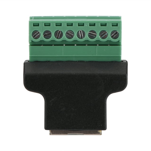 Screw Terminal Block Adapter, DVR Ethernet Connector Ethernet Extender RJ45 Screw Terminal RJ45 Female Jack to 8 Pin Screw Terminal Connector