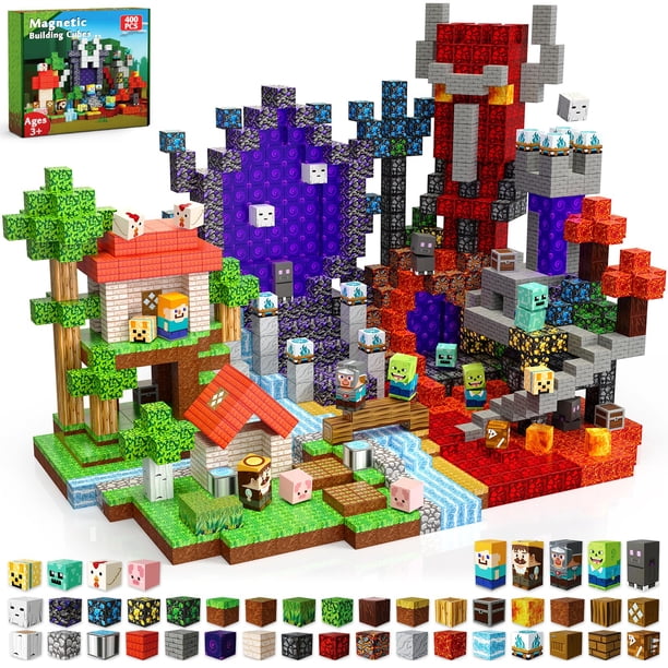 Annexfun 400PCS Bloques Magnéticos de Construcción Juguete STEM para Niños Mayores de 3 Años