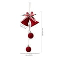 thumbnail image 3 of Nordic Christmas Bell Ornaments - Red Flocked Hanging Bells with Bow & Santa Design for Christmas Tree Decorations, Indoor Outdoor Festival Party Decor, 3 of 7