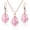 Rose,Pink,Oct, variant on Linawe Citrine Crystal Gold Plated Jewelry Sets for Women, Imitation Diamond Pendant Necklace Set, Rhinestone Drop Dangle Earrings Set, Birthstone Cubic Zirconia Matching Wedding Jewelry Set