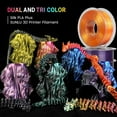 thumbnail image 4 of SUNLU PLA+ Silk Filament 1.75mm, 3D Printer Filament Silk PLA+, Silk Filament 1kg for 3D Printing, Neatly Wound 1kg Spool, 1 Pack, Dual Color Shiny Silk Black Green, 4 of 4