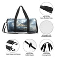 thumbnail image 4 of Balery Fantasy Swan Yacht Design Bolsa de Gimnasio para Mujeres y Hombres, Bolsa de Viaje Impermeable, Bolsa de Fin de Semana con Compartimento para Zapatos y Bolsillo Húmedo, 4 of 6