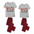 thumbnail image 2 of LuLiaMenton Feliz Navidad Colorful Gray Matching Couples Christmas Pajamas Plaid Short Sleeve, 2 of 5