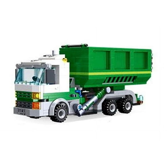 General Jim’s Toys & Bricks Roll-Off Skip Loader Dump Truck, Construction Toy Building Set, Hobby Display