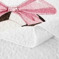thumbnail image 5 of Erosebridal Girls Pink Bowknot Twin Quilt Set,Dreamy Princess Style Twin Coverlet Set For Football Girly,2-Piece, 5 of 7