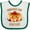 White and Green, variant on Inktastic Pancake Day Everyday- Smiling Stack of Pancakes Boys or Girls Baby Bib
