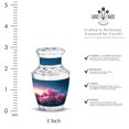 thumbnail image 2 of JAGASY Pink Rose Urn for Men - Blue Small Urns for Human Ashes Keepsake - Sunset Urn for Ashes Adult Male - Flowers Decorative Cremation Urns for Mom & Dad - (3 Inch), 2 of 7
