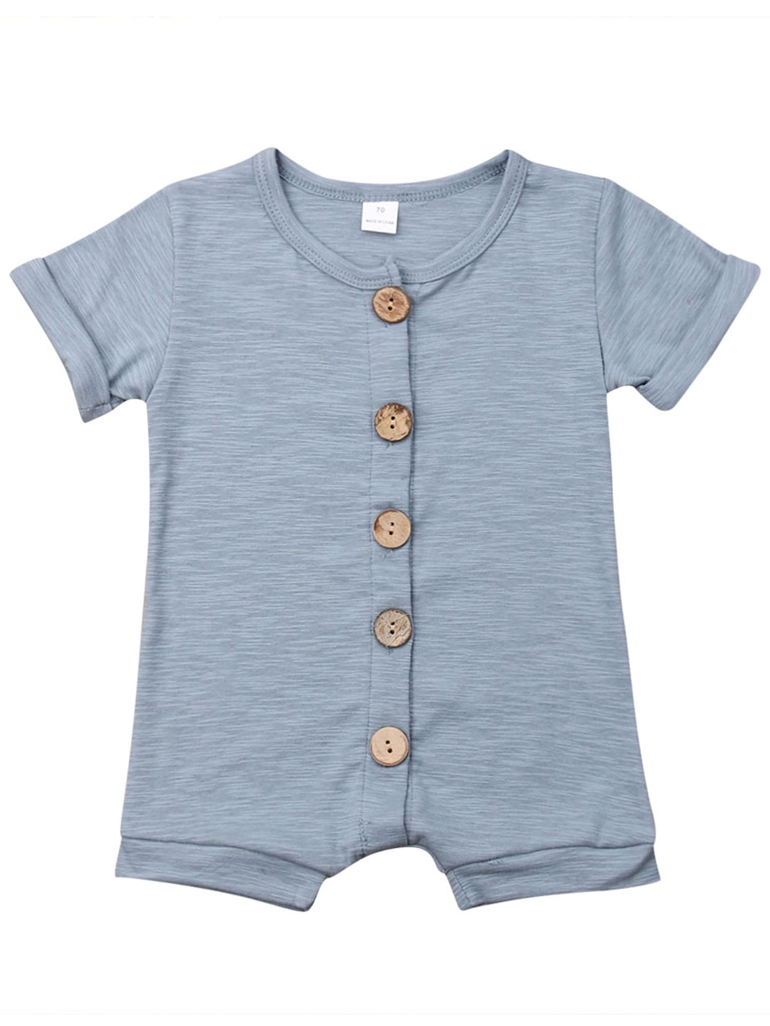 button romper baby