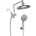 thumbnail image 1 of Shower head ” high pressure rain/hand shower combo with ” extension arm function hand shower leakproof spray head with stand/shower hose height/angle adjustable (” Chrome pl, 1 of 7