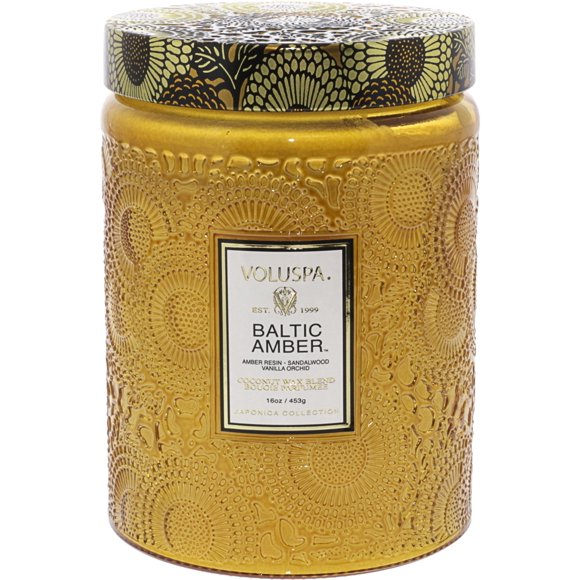 Voluspa Large Glass Jar Candle - Baltic Amber VOL-7233