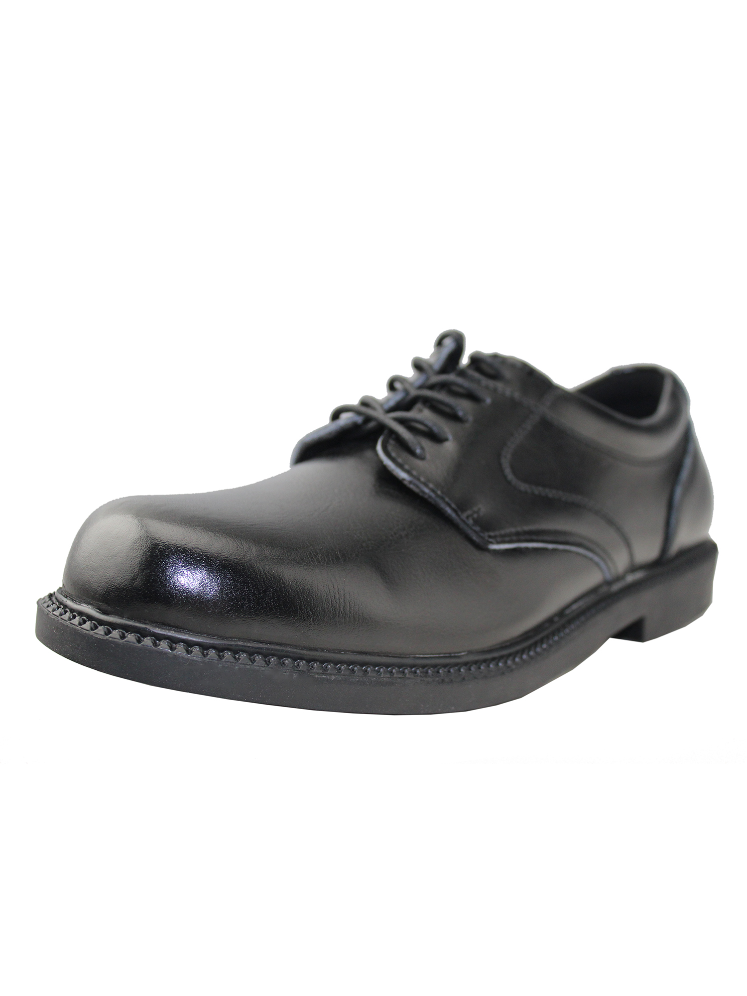 Mens Oxford Leather Shoes Comfortable Black Lace Up Slip and Oil Resistant Shoes - image 1 of 5