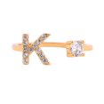 thumbnail image 1 of Crystal A-Z Letters Cubic Zirconia Knuckle Rings Finger Party Adjustable, 1 of 9