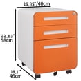 thumbnail image 2 of Rounded 3 Drawer Mobile Filing Cabinet, Legal/Letter/A4 File Storage, 5-Wheel Steel Design | Secure lock, heavy-duty drawers, fits under desks, built-in pencil tray, mobile file storage, 2 of 17