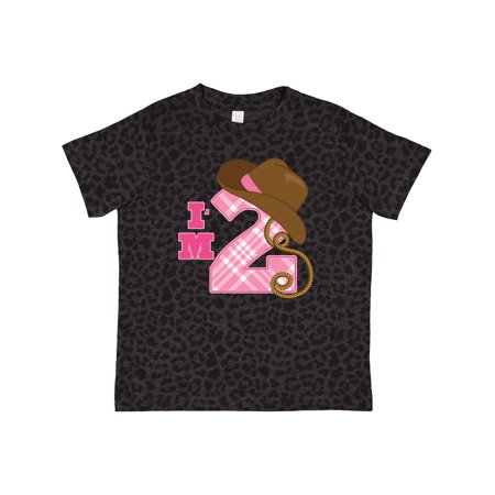 

Inktastic 2nd Birthday 2 Year Old Cowgirl Hat Gift Toddler Toddler Girl T-Shirt