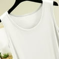 thumbnail image 4 of Htigea Clearance Basic Tank Tops for Women Sleeveless Undershirts Layering Lightweight Casual Tops White,L, 4 of 5