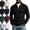 13# Black, variant on Mens Quarter Zip Pullover Sweater Lightweight Mock Neck Slim Fit Pullover Knit Casual Polo Sweaters White L
