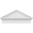 thumbnail image 3 of Ekena Millwork 30"W x 14-3/8"H x 2-3/4"P (Pitch 6/12) Peaked Cap Sunburst Architectural Grade PVC Combination Pediment, 3 of 8