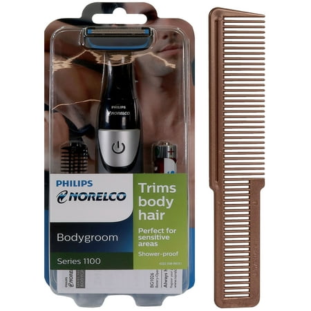 Philips Norelco Bodygroom Series 1100, BG1026/60 with Wahl Large Styling Comb 3191-2501