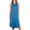 Light Blue, variant on Summer Dresses for Women 2026 Round Neck Sleeveless Relaxed Fit Casual Solid Color Basic Midi Dress with Side Slit for Summer Daily Beach
