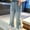 Blue 2, variant on Girls Slim Bootcut Jeans Size 6,Full Length Side Bow Solid Color Casual Denim Pants with Pockets Blue