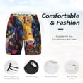 thumbnail image 5 of Lsque Mens Swim Trunks Colorful Daisy Sunflower Cow Pattern - Bathing Suit Compression Liner - Beach Swim Shorts Swimwear - (S-3XL) - Stretch Quick Dry -Medium, 5 of 9