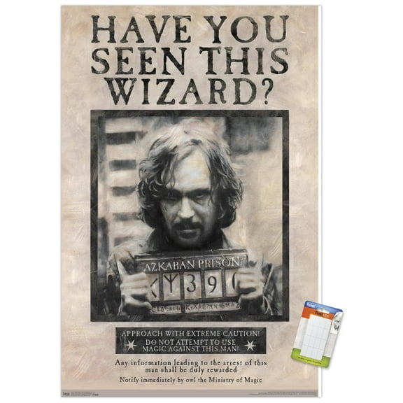 The Wizarding World: Harry Potter - Sirius Black Wanted Poster Wall Poster, 14.725" x 22.375"