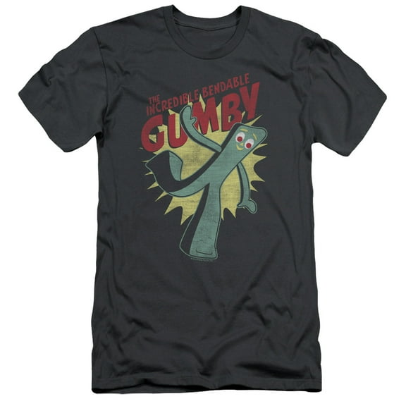 Gumby Bendable S/S Adult 30/1 T-Shirt Charcoal