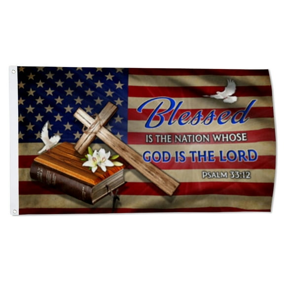 2but God Is The Lord flag Bless America Bible Psalm Cross Christian Jesus Flags Polyester 3x5 FT Indoor Outdoor Banner