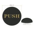 thumbnail image 2 of Uxcell Push Pull Door Sign Acrylic Self Adhesive Round Sticker Black/Golden 4 Pack, 2 of 6