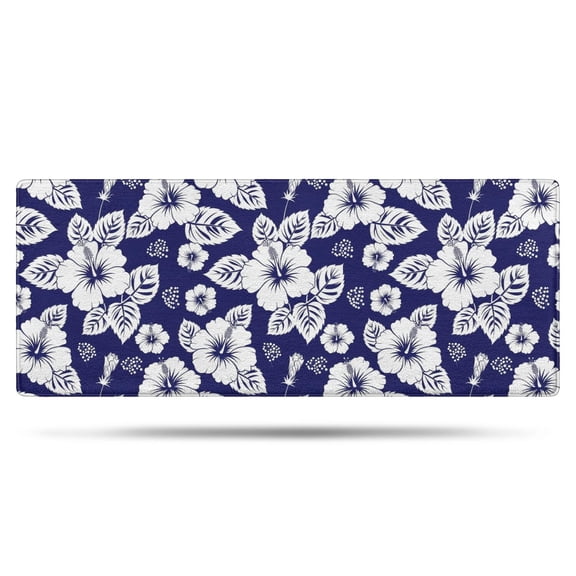 Pioneer Flower Floral Print Pattern Bathroom Rugs Mat, Non Slip Microfiber Bathroom Rug with Rubber Backing, Soft Mats for Bathroom Floor Tub Shower, 24"x60"
