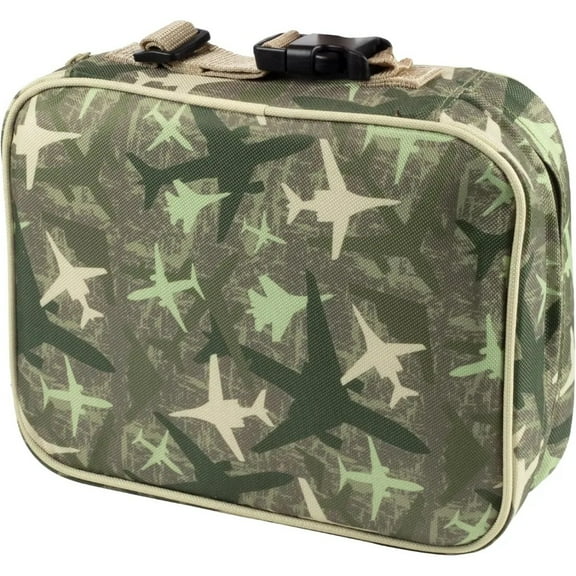 Bentology Lunch Box for Boys- Kids Insulated, Durable Airplane Lunchbox Tote Bag Fits Bento Boxes, Jars & Bottles- Reusable School Lunch Sleeve Keeps Food Hotter or Colder Longer