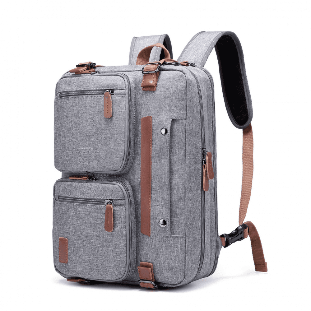 3 In 1 Briefcases Convertible Backpack Messenger Bag Shoulder Bag Laptop Case Handbag Business Briefcase Grey Walmart