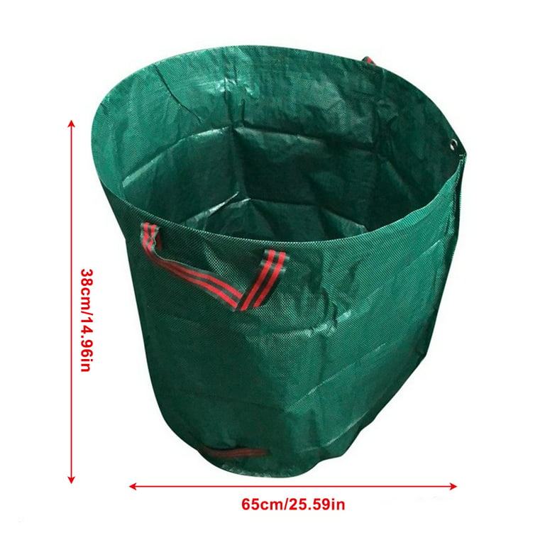 Yardwe Leaf Bag Reusable Garden Waste Bag Garden Tote Bag Gardening Trash  Bag Debris Bucket Waste Bags Garden Rubbish Large Bag Trash Cans Outdoor  Green Lawn Pp Fold Leaf Grass Clamshell 