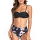 thumbnail image 2 of Traje de baño de mujer estampado de 2 piezas de bikini cómodo de cintura alta de color sólido estilo playa OAVQHLG3B Store  lin121212, 2 of 4