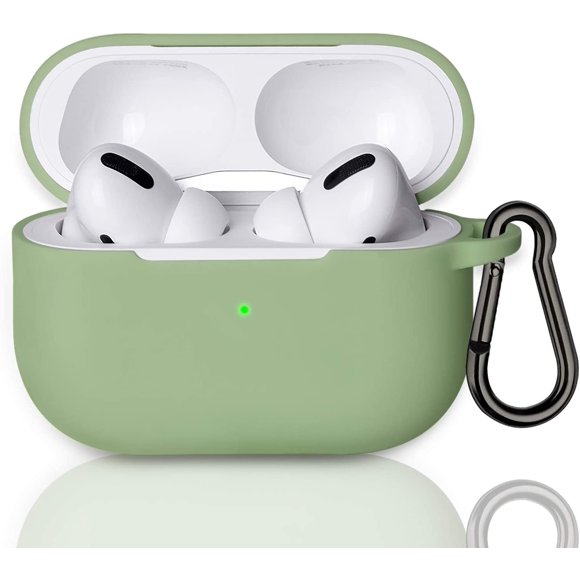 AmPm Étui pour AirPods Pro, Étui de Protection en Silicone Souple Antichoc pour AirPods Pro 2019, Supporte la Charge Sans Fil (Violet Clair)