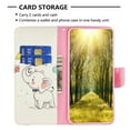 thumbnail image 4 of iPhone 14 Plus Case Cute Embossed Pattern Premium Leather Wallet Cover Flip Stand Credit Card Slots Pocket Holder Magnetic Closure Folio Case for iPhone 14 Plus, Umbrella Elephant, 4 of 8