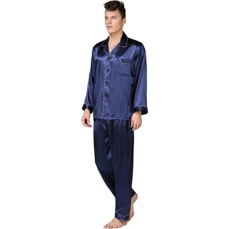 

Clearance Sale!Men Summer Pajama Sets Thin Cool Pijama Casual Comfortable Pajama Male Solid Sleepwear D XL