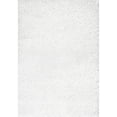 thumbnail image 2 of nuLOOM Machine Made Shags, Contemporary, Solid & Striped 100 Percent Polypropylene White Rug (5` 3" x 7` 6" Oval), 2 of 4