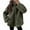Army Green, variant on RYRJJ Womens Oversized Sherpa Fleece Jacket Casual Zip Up Teddy Coat Winter Warm Stand Collar Fuzzy Outerwear with Pockets(Brown,L)